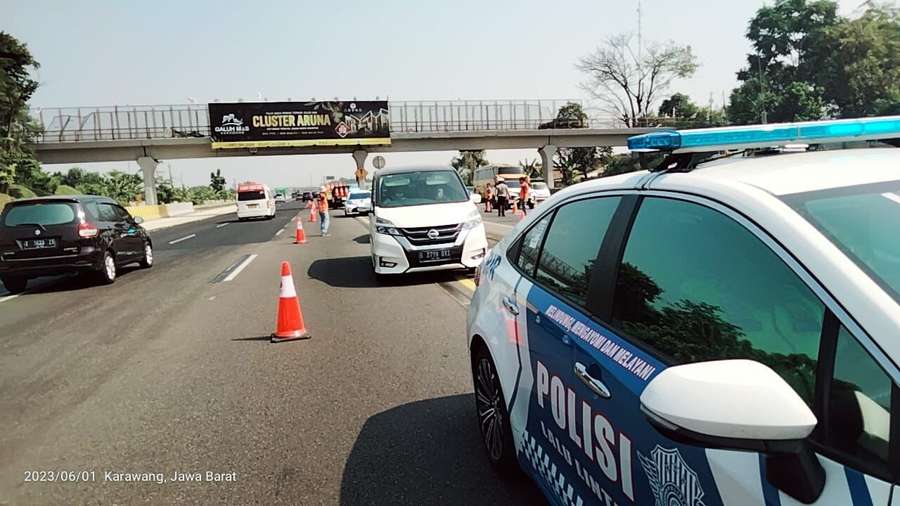 Pengumuman! Jasamarga Transjawa Tol Lakukan Buka Tutup Contraflow Arah Cikampek Jalan Tol Jakarta-Cikampek