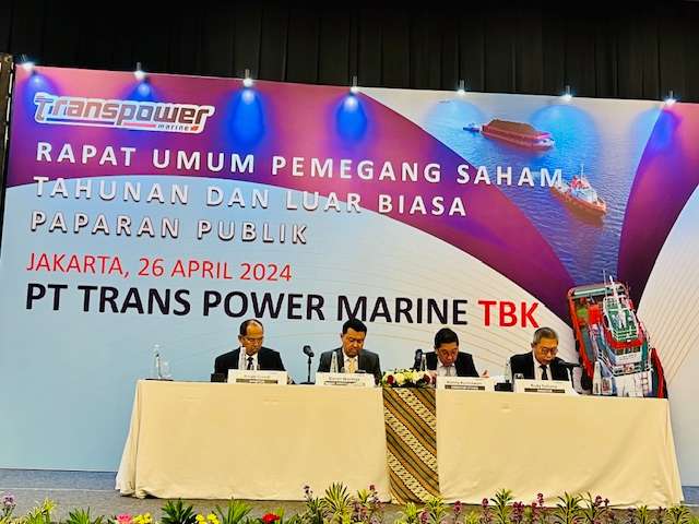 28 Mei 2024, Dividen Final Rp45 per Saham Trans Power Marine Didistribusikan