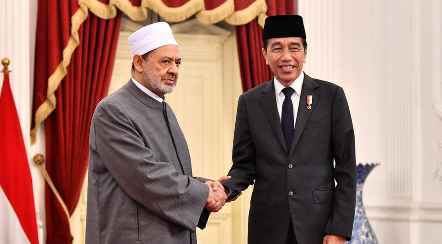 Jokowi Sambut Grand Syekh Al Azhar, Tekankan Perdamaian