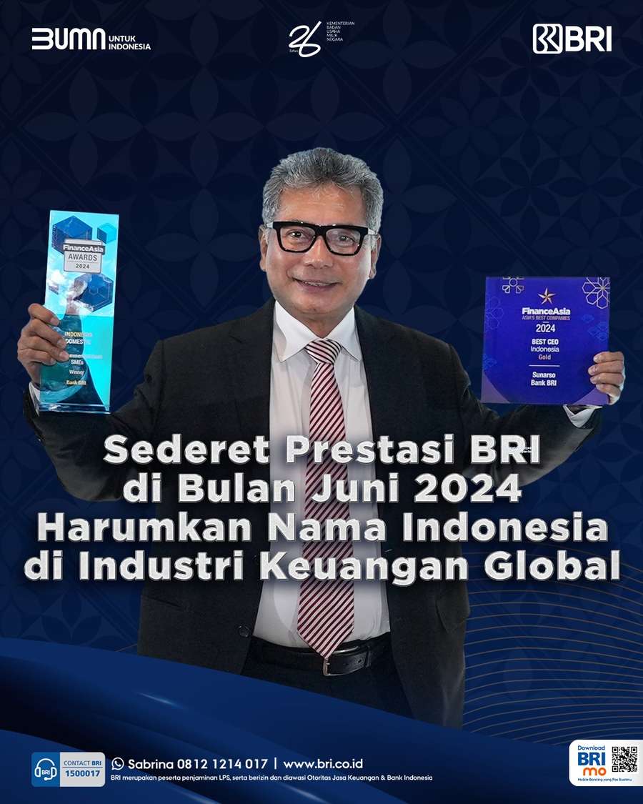 Bikin Bangga! Ini Sederet Penghargaan Internasional BRI di Bulan Juni 2024