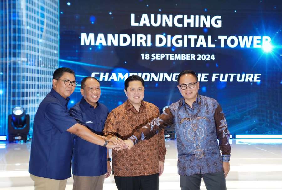 Resmikan Mandiri Digital Tower, Erick Thohir Dorong Pentingnya Cyber Security