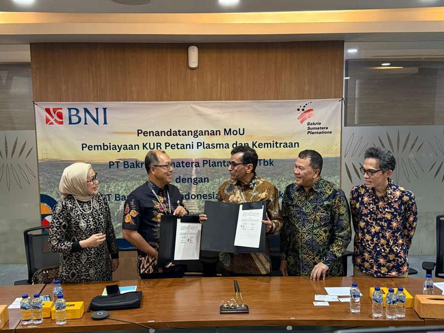 BNI Gandeng Bakrie Sumatera Plantations Salurkan KUR Rp1 Triliun ke 13.400 Petani Sawit