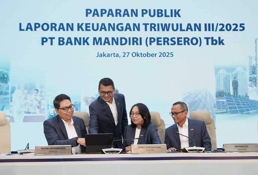 Bank Mandiri Raup Laba Rp37,7 Triliun dan Salurkan Kredit Rp1.764 Triliun di Kuartal III-2025