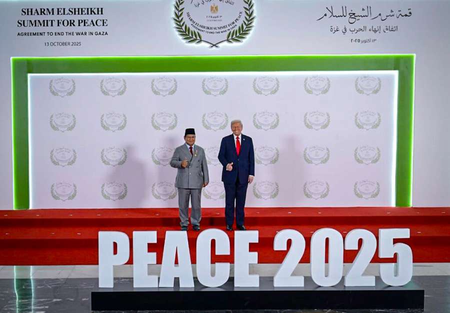 Presiden Prabowo Saksikan Penandatanganan Perjanjian Perdamaian dan Penghentian Perang Gaza