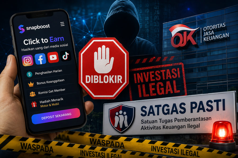 Diduga Tawarkan Investasi Bodong, Satgas PASTI Tutup Akses Platform Snapboost